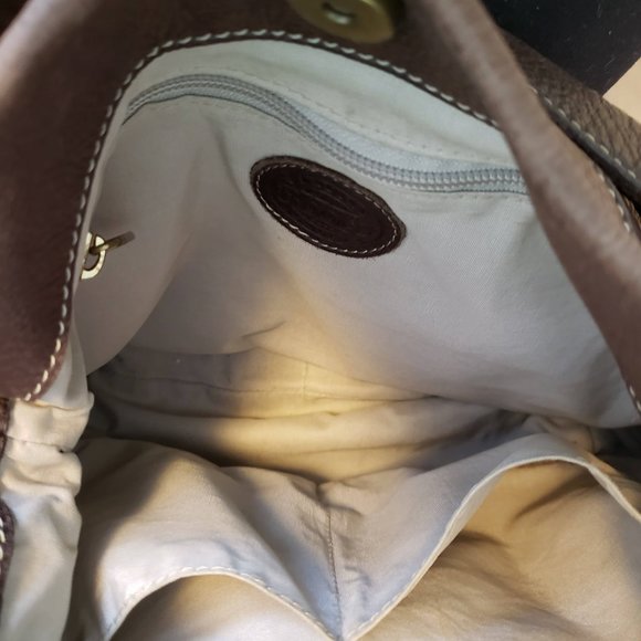 EUC Brown leather Roots shoulder/crossbody - Picture 4 of 5